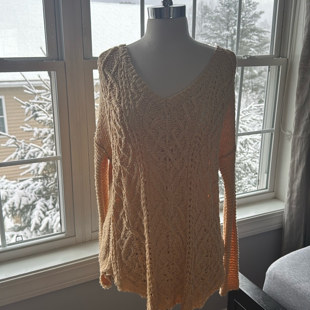 Free people sweater size small yellow